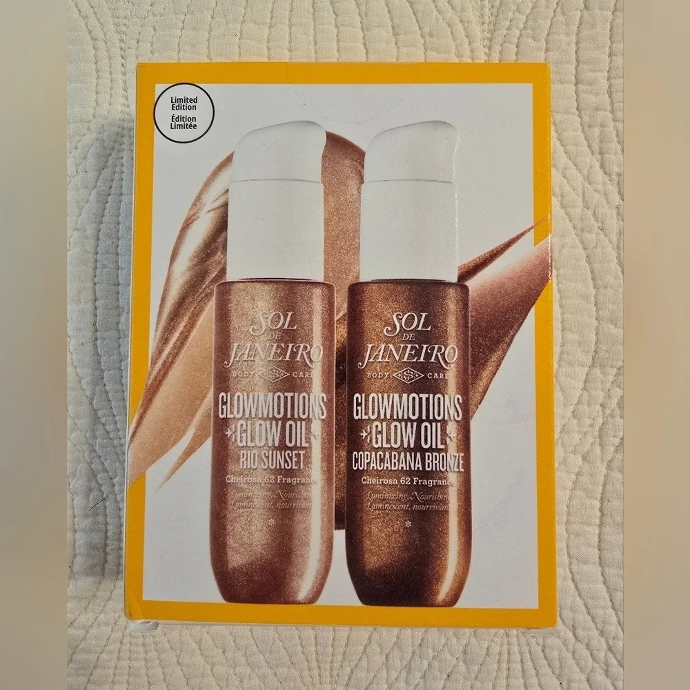 NIB Sol de Janeiro Glowmotions Body Oil 2 Pc Set